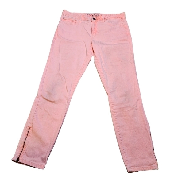 Tommy Hilfiger Denim - Tommy Hilfiger 8 Pink Skinny Ankle Crop Bottom Zip Jeans